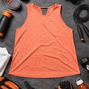 Ideology Women’s Athletic Tank Top – Size 3X – Orange Heather